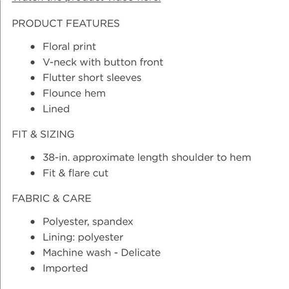 Pink Floral Button Down Flutter Sleeve Dress 1X - Picture 9 of 9